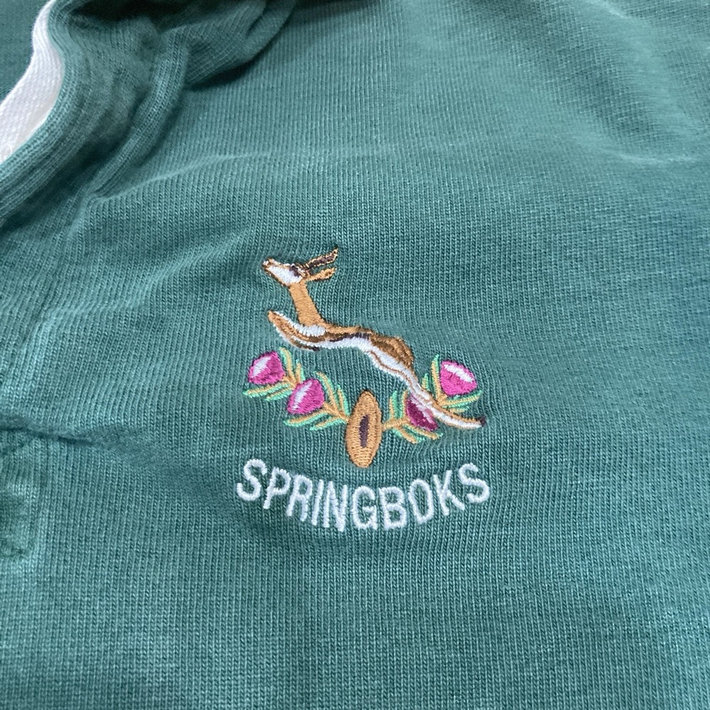 Vintage 90s Barbarian Rugby Shirt‎ South Africa Springboks Men's Large Green - Picture 2 of 11